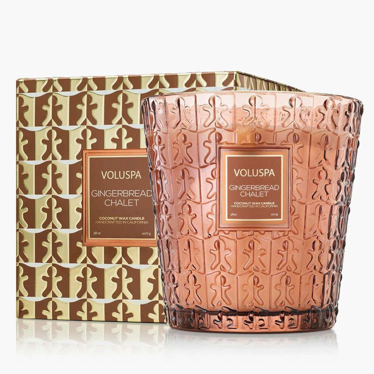 Gingerbread Chalet 3-Wick Hearth Candle