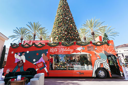 Merry Market Pop-Up Tour Exterior at Irvine Spectrum Center